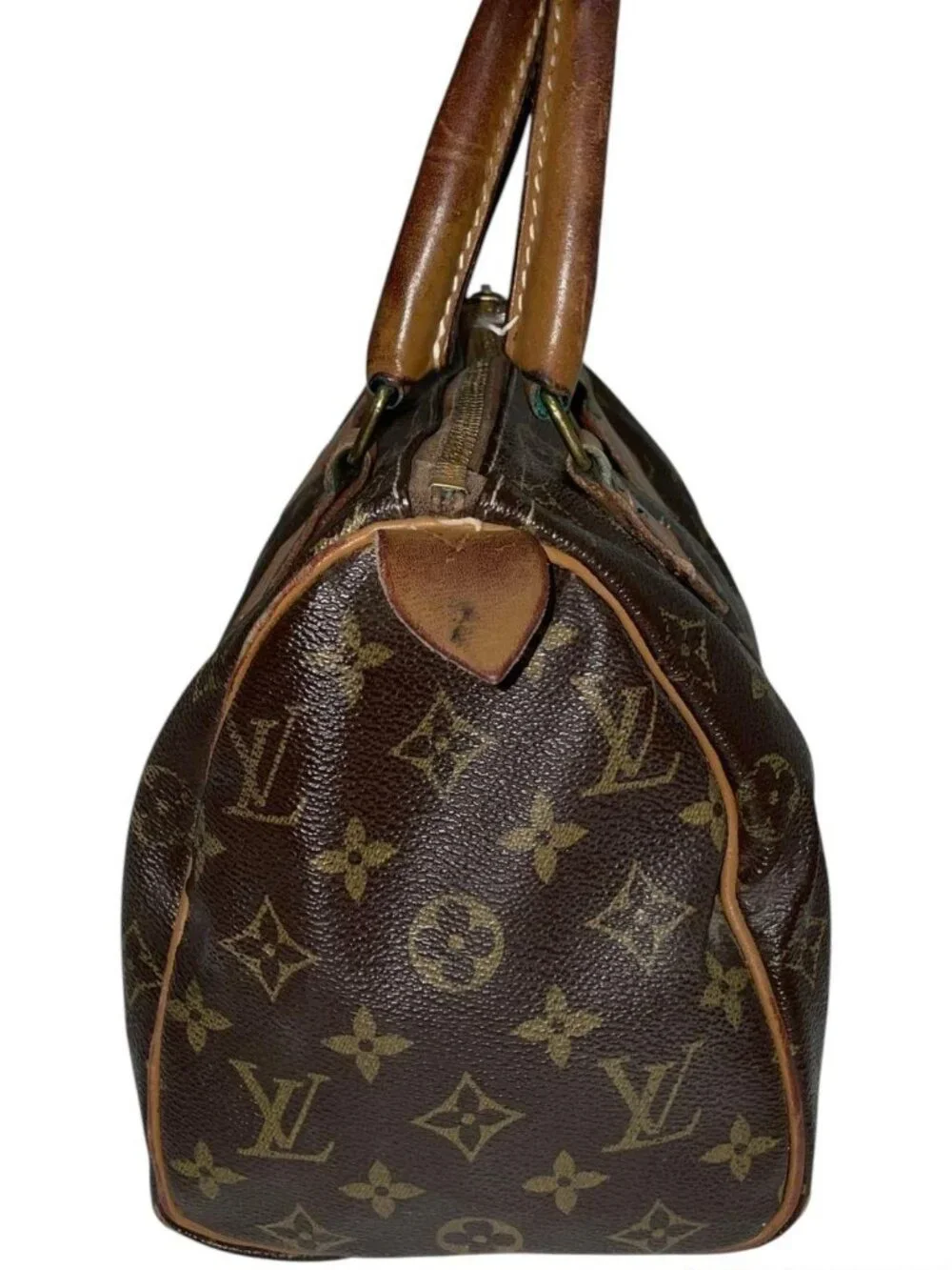 Authentic Vintage Louis Vuitton Speedy 30 Monogram Boston Satchel Bag w/ COA